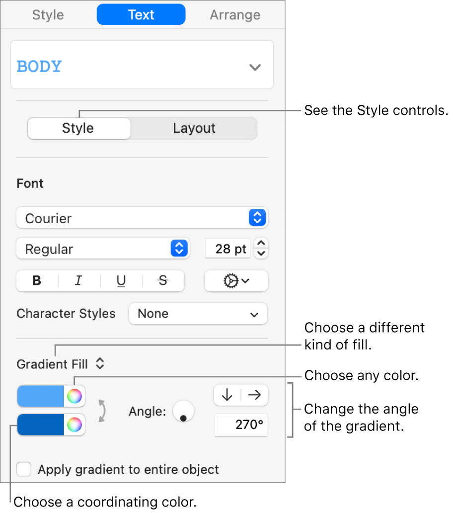 is there a key command for text color in word on mac